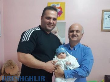 نوزاد رایان عزیز فرزند آقای قرایی از قویترین مردان ایران که در مطب اینجانب ختنه شد